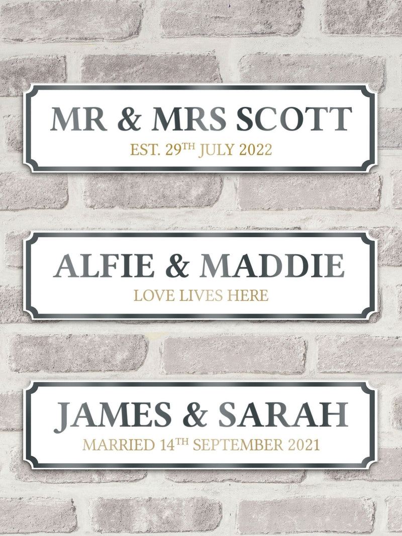 Jonnys Sister personalised street sign 48x12cm - British product