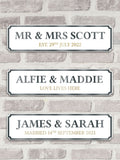 Jonnys Sister personalised street sign 48x12cm - British product