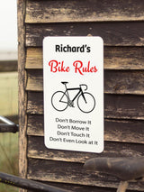 Next Jonnys Sister Personalised Bike White Rules Sign Aluminium 23.5 x 40 cm- Buy online at McGrocer