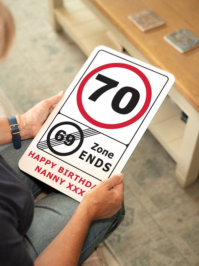 Next Jonnys Sister Personalised Birthday Milestone Metal Sign 23.5cm x 40cm- Buy online at McGrocer
