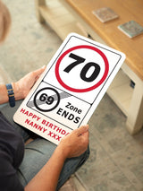 Next Jonnys Sister Personalised Birthday Milestone Metal Sign 23.5cm x 40cm- Buy online at McGrocer