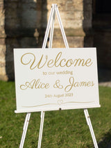 Next Jonnys Sister Personalised Wedding White Welcome Sign- Buy online at McGrocer