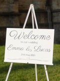 Jonnys Sister personalised wedding welcome sign 60x40cm (British brand)