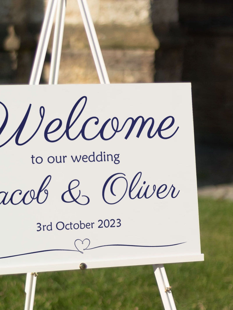 Jonnys Sister personalised wedding welcome sign 60x40cm (British brand)