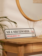 Next Jonnys Sister Personalised Couple's Street Sign 48cm x 12cm- Buy online at McGrocer