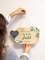 Next Jonnys Sister Personalised Wooden Wedding Countdown Sign 327 x 196 x 3mm- Buy online at McGrocer