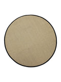 Origin Rugs sisal circle rug light beige black border 200cm, imported from the UK