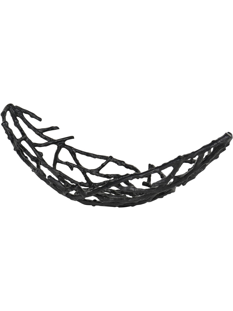 Libra Interiors black twig oval bowl 14cm, UK version