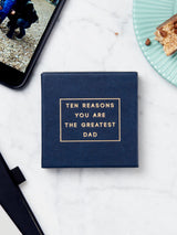 Next Posh Totty Designs Personalised 10 Reasons You Are The Greatest Dad Message Box Gift Set- Buy online at McGrocer