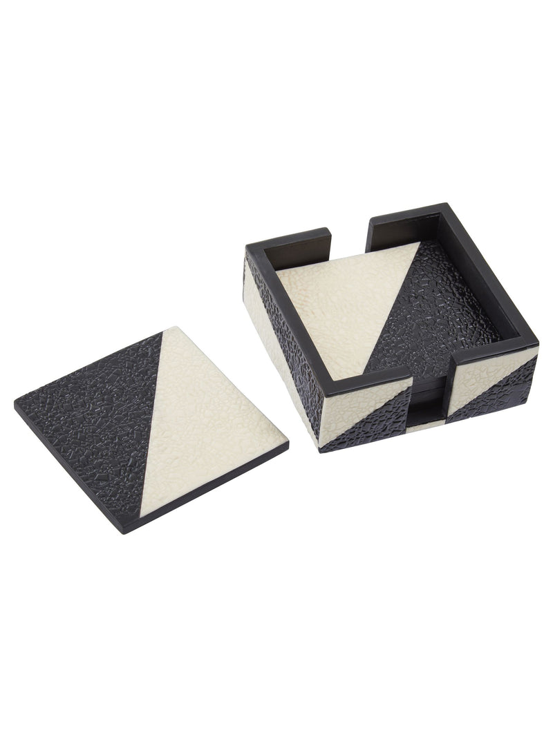 Fifty Five South black/white coaster set of 4 - British product