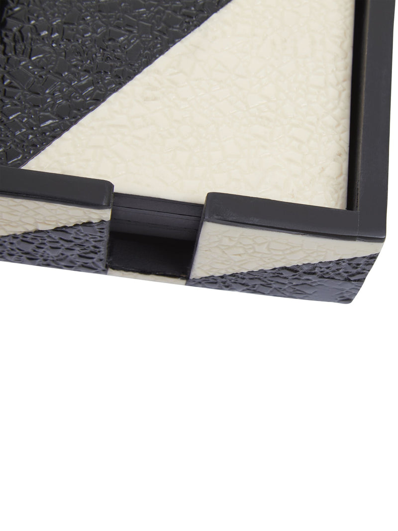 Fifty Five South black/white coaster set of 4 - British product