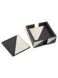 Fifty Five South black/white coaster set of 4 - British product