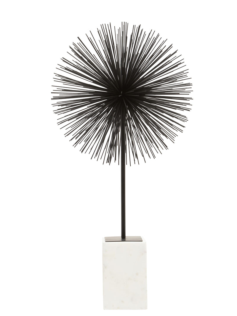 Fifty Five South black and white starburst sculpture with marble base 64cm height - British product