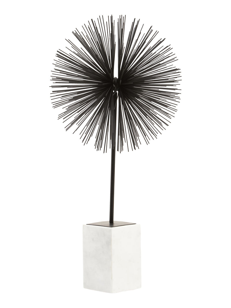 Fifty Five South black and white starburst sculpture with marble base 64cm height - British product