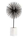 Fifty Five South black and white starburst sculpture with marble base 64cm height - British product