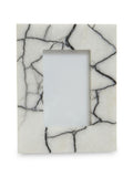 Fifty Five South black and white Marmara marble photo frame - British product