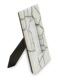 Fifty Five South black and white Marmara marble photo frame - British product