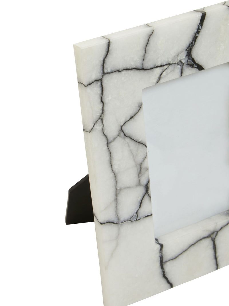 Fifty Five South black and white Marmara marble photo frame - British product