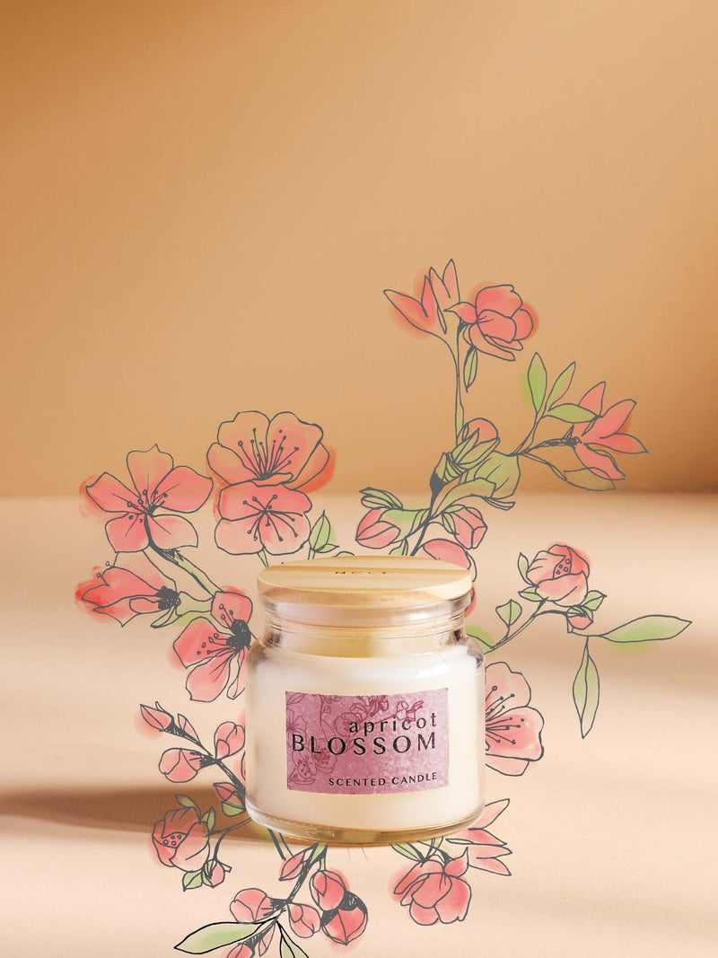 Apricot Blossom Mango & Mandarin mini candle 6cm - British product