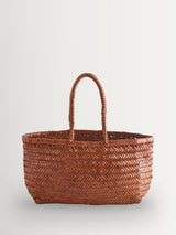 Next Dragon Diffusion Brown Large Triple Jump Leather Tote Bag- Buy online at McGrocer
