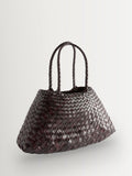 Dragon Diffusion Santa Croce large woven bag dark brown (British brand)