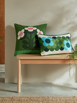 Next Orla Kiely Pine Green Buttercup 100% Cotton Cushion- Buy online at McGrocer