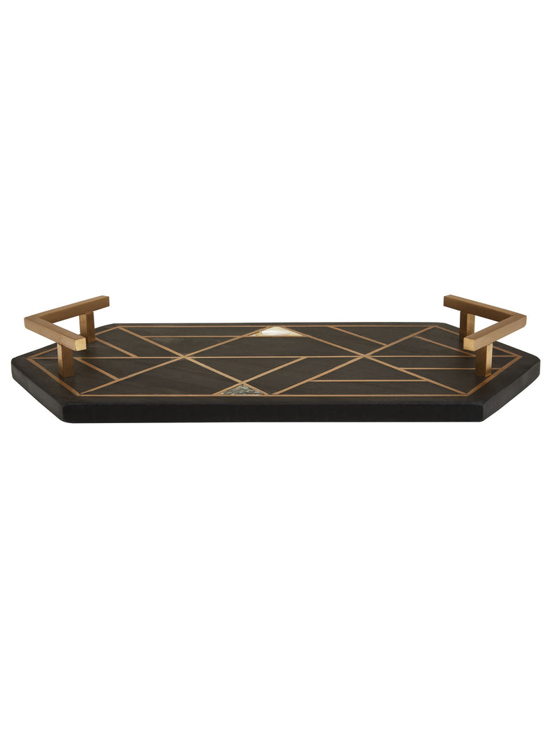 Fifty Five South Black Oriana slate tray 37x18cm - British product