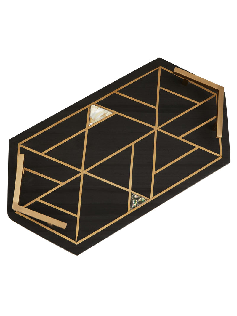 Fifty Five South Black Oriana slate tray 37x18cm - British product