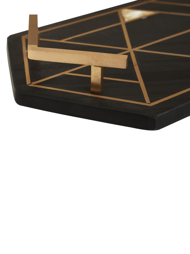 Fifty Five South Black Oriana slate tray 37x18cm - British product