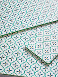 Teal tile placemats and coasters 25 by 33cm (British brand)