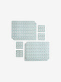 Teal tile placemats and coasters 25 by 33cm (British brand)