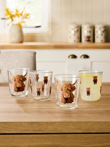 Next Hamish Highland Cow Clear Short Tumblers Set of 4- Buy online at McGrocer