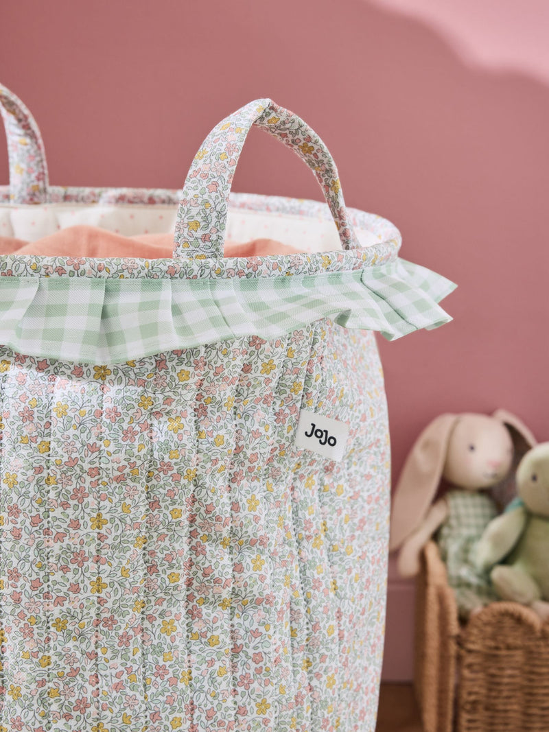 Jojo Maman Bébé quilted floral laundry basket 55cm (British brand)