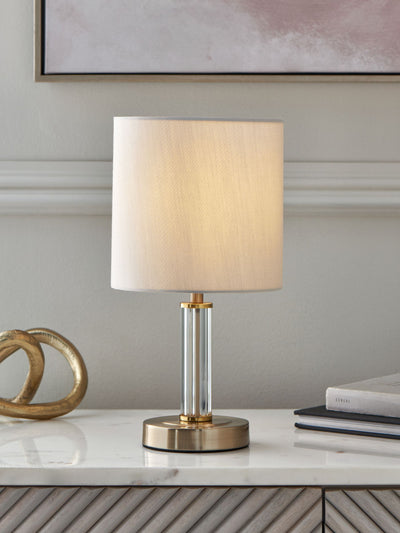 Next Lipsy Gold Small Glass Table Lamp- Buy online at McGrocer