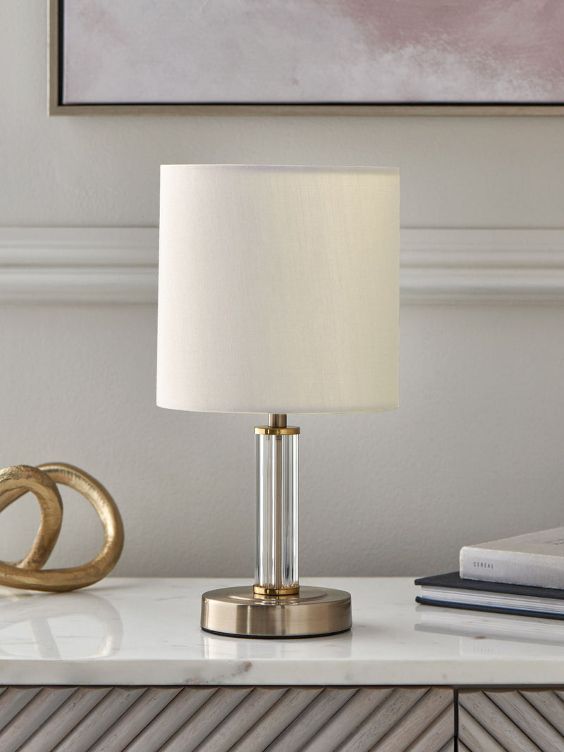 Lipsy gold glass table lamp 31cm, imported from the UK