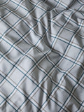 Grey reversible check duvet cover and pillowcase set, UK version