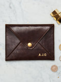 Posh Totty Designs personalised brown leather passport holder - British product