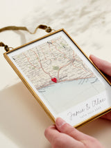 Next Posh Totty Designs Personalised Vintage Map Picture With Stitched Heart Framed Map Picture 10x15cm- Buy online at McGrocer