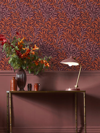 Next William Morris At Home Plum Willow Bough Wallpaper Sample A4- Buy online at McGrocer