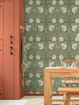 Next William Morris At Home Green Pimpernel Green A4 Wallpaper Sample- Buy online at McGrocer