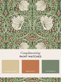 William Morris Pimpernel wallpaper sample green UK version