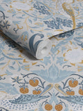William Morris Strawberry Thief sample Soft Blue A4, imported from the UK