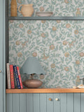 William Morris Bird and Pomegranate wallpaper Duck Egg, imported from the UK