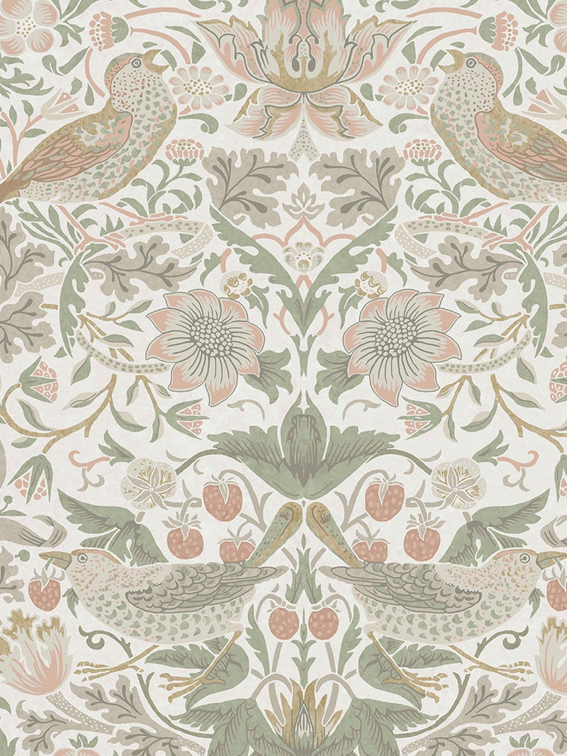 William Morris Strawberry Thief A4 wallpaper sample - British product
