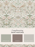 William Morris Strawberry Thief A4 wallpaper sample - British product