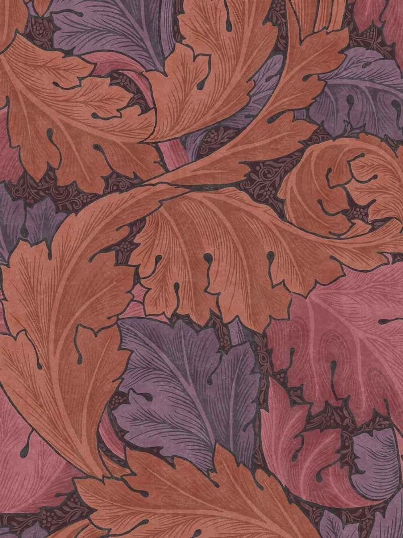 William Morris At Home wallpaper sample Plum Acanthus A4 - British product