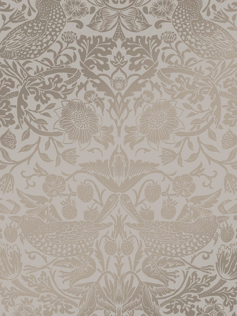 William Morris Strawberry Thief fibrous wallpaper sample A4, UK version