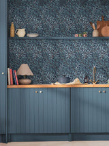 Next William Morris Willow Bough Deep Blues A4 Wallpaper Sample- Buy online at McGrocer