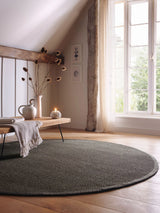 Next Origin Rugs Dark Grey Hand Woven Sisal Circle Rug- Buy online at McGrocer