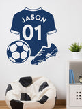 Loveabode personalised football wall sticker 65cm x 58cm, UK version